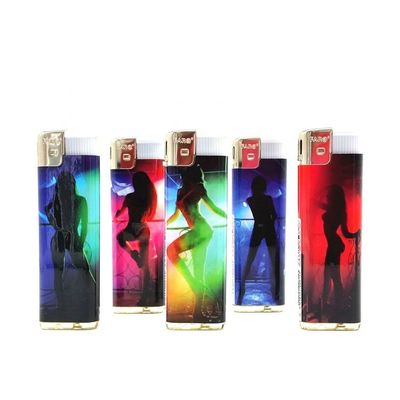 Resistencia a los niños de plástico desechable electrónica de gasolina encendedor de cigarrillos 8.0 * 2.5 * 1.0cm