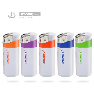 Dy-588 Disposable Electric Sollid Color Lighter Solicitud personalizada para cigarrillos
