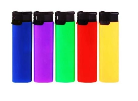 Adhesivos de color sólido personalizados Cigarros encendedor modelo NO. DY-818 Solicitud personalizada