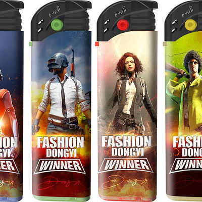 Etiqueta personalizada encendedor de cigarros eléctricos para juegos populares encendedor de antorchas encendedor eléctrico