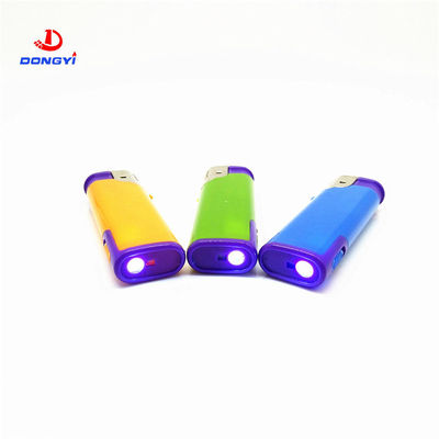 Torch DY-F003 con lámpara LED Turbo Flame Butano Gas eléctrico encendedor a prueba de viento