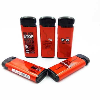 EUR Estándar Dispositivo Windproof Gas Lighter Dy-F008 Personalización Solicitud personalizada