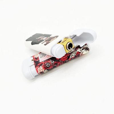 Modelo N o DY-F008 Encendiente de cubierta de enfriamiento a medida, encendedor eléctrico de cigarrillos a prueba de viento