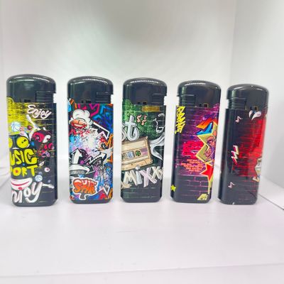 Modelo NO. DY-F008 Encendiador electrónico de cigarrillos a prueba de viento de moda con diseños hermosos