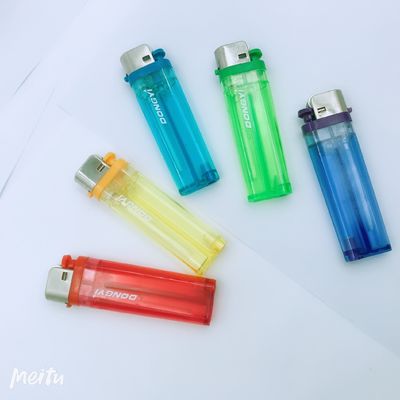 Enciendador transparente desechable con estilo personalizado y solicitud personalizada