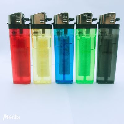 Enciendador transparente desechable con estilo personalizado y solicitud personalizada