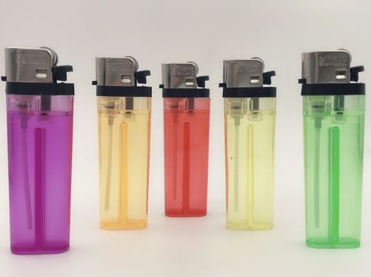 Enciendador de sílex de plástico transparente desechable El producto de un fabricante chino de encendedores