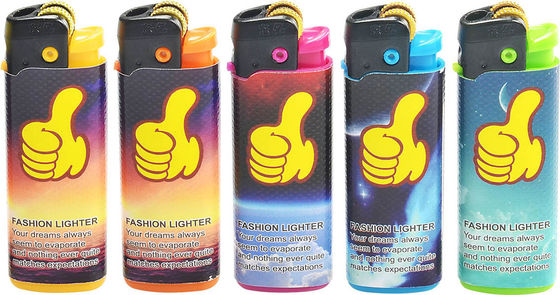 DY-077 encendedores recargables de gas de humo encendedores desechables delgados con logotipo del cliente