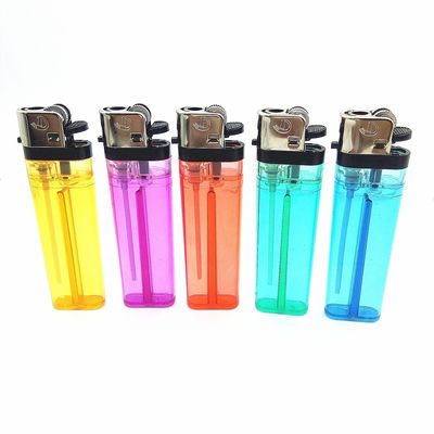 Cigarrillo a medida Disposable Transparente Fuente de fuego de sílex Modelo NO. DY-60 Muestras US 20/piece