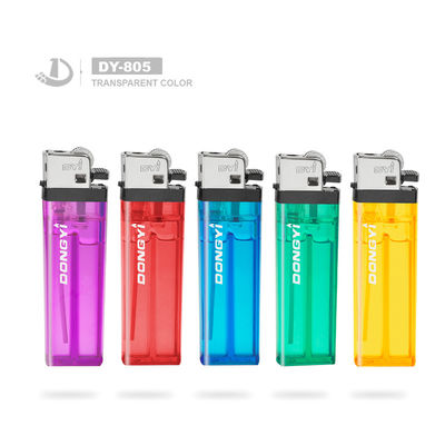 Personalización Dongyi popular de plástico de piedra rueda gas encendedor de cigarrillos con 80 mm de longitud
