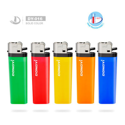 Dy-016 EUR Estándar ISO9994 Encendiador de gas de ruedas de sílex de plástico con encendedor a prueba de niños