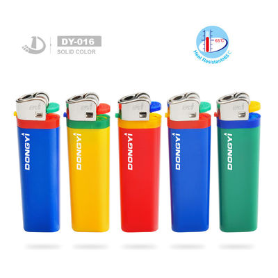 Dy-016 EUR Estándar ISO9994 Encendiador de gas de ruedas de sílex de plástico con encendedor a prueba de niños