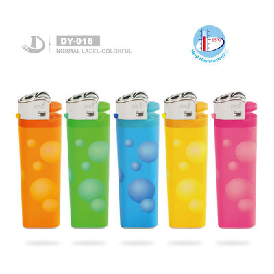 Dy-016 EUR Estándar ISO9994 Encendiador de gas de ruedas de sílex de plástico con encendedor a prueba de niños