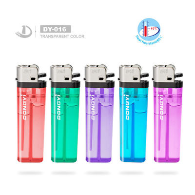 Dy-016 EUR Estándar ISO9994 Encendiador de gas de ruedas de sílex de plástico con encendedor a prueba de niños