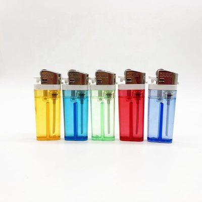 Torcha estándar encendedor de rueda de sílex transparente de color encendedor de cigarrillos personalización