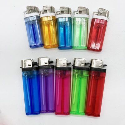 Torcha estándar encendedor de rueda de sílex transparente de color encendedor de cigarrillos personalización