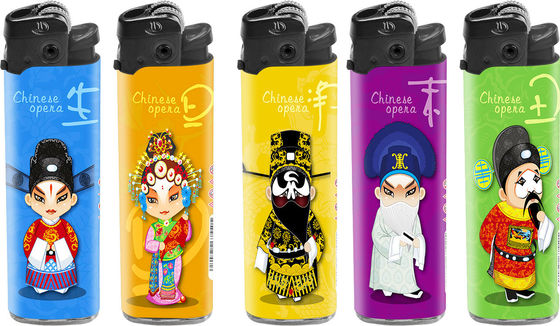 DY-077 encendedor desechable de plástico personalizado con cigarrillo de gas de impresión grande