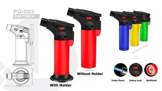 Recargable Windproof Jet Flame Lighter Linterna de gas de butano con solicitud personalizada