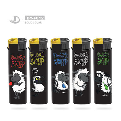 Diseño personalizado de encendedor sin llama de plástico de gas butano desechable con característica a prueba de viento