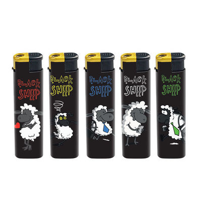 Clásico negro de color recargable luz eléctrica encendedor de cigarrillos petición personalizada