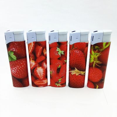 Enciendador de fresas de plástico de colores recargable con función de protección infantil