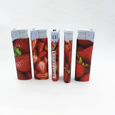 Enciendador de fresas de plástico de colores recargable con función de protección infantil
