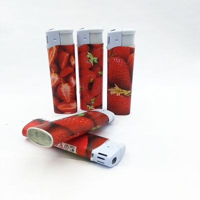 Enciendador de fresas de plástico de colores recargable con función de protección infantil