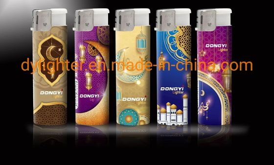 Logotipo personalizado Cinco encendedores de colores con personalización y personalización