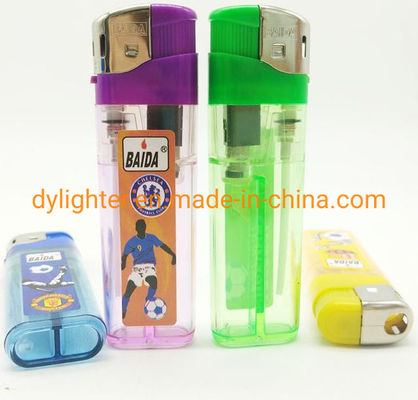 Incendiador de llama a medida encendedor eléctrico cigarrillo desechable gas Baida Reloj Briquet
