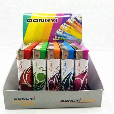 Tipo Dy-062 encendedores electrónicos delgados transparentes de color sólido desechables