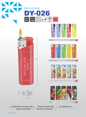 Personalización encendedor eléctrico de gas DY-026 EUR estilo clásico moda piezo 81.1 * 24.5 * 11.5mm