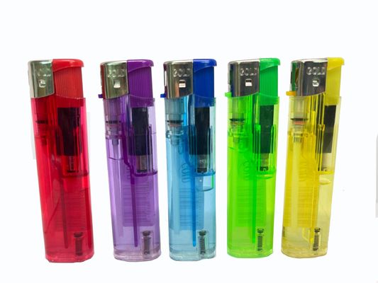 1100ctns/FCL Cocina colores transparentes encendedores electrónicos de cigarrillos delgados DY-062