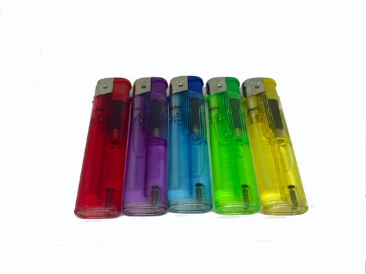 1100ctns/FCL Cocina colores transparentes encendedores electrónicos de cigarrillos delgados DY-062