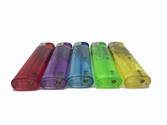 1100ctns/FCL Cocina colores transparentes encendedores electrónicos de cigarrillos delgados DY-062