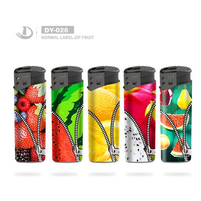 Zip Fruit Diseño encendedor eléctrico para cigarrillos de gas 8.1 * 2.58 * 1.14CM Fácil de llevar