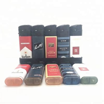 8.17*2.4*1.14 CM antorcha envuelta pegatina encendedor eléctrico desechable para regalo de recuerdo