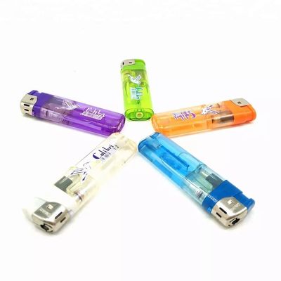 Fumar encendedor de cigarrillos recargable de gas con pedernal y batería recargable