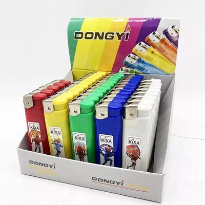 Fumar encendedor de cigarrillos recargable de gas con pedernal y batería recargable
