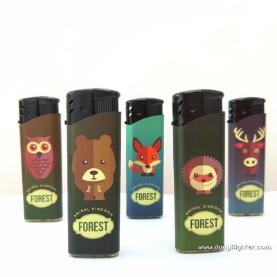 Etiqueta personalizada desechable encendedor de fumar con perro fresco Dongyi etiqueta personalizada desechable