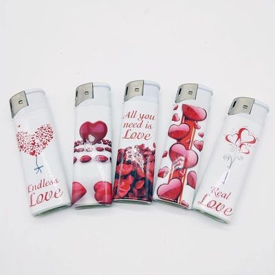 Diseño personalizado de encendedor eléctrico de gas recargable en color blanco para entusiastas de la moda