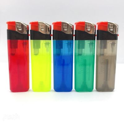Modelo N.O. DY-588 Dispositivo de colores transparentes cuerpo encendedor de cigarrillo de gas con patrones