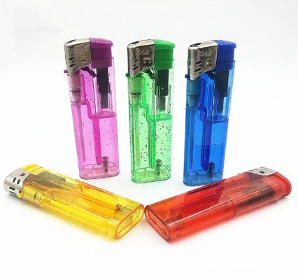 Personalización encendedor electrónico de plástico encendedor de gas de cinco colores