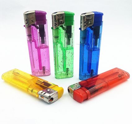 Personalización encendedor electrónico de plástico encendedor de gas de cinco colores