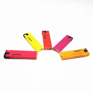 Muestras de encendedor de gas recargable para fumar US 0.01/piece Dy-F015 Modelo NO. Dy-F015