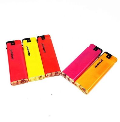 Muestras de encendedor de gas recargable para fumar US 0.01/piece Dy-F015 Modelo NO. Dy-F015
