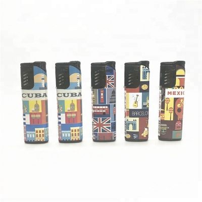 Estilo moderno pegatina a prueba de viento antorcha de vuelta llama cigarrillo fumador encendedor DY-F001