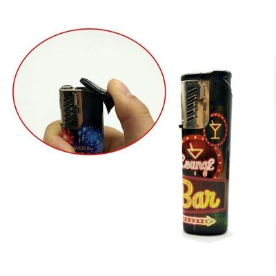 Conveniente encendedor de antorchas a prueba de viento para cigarrillos con anillo telefónico y diseño de llama de chorro