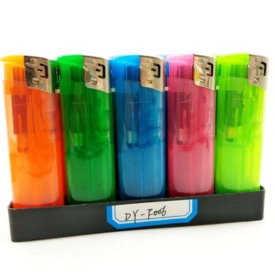 Dongyi Cool Sport estilo de plástico resistente al viento encendedor de butano para fumar cigarrillos y OEM