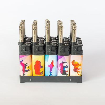 Personalización encendedor refillable a prueba de viento para la cocina de campamento encendedor eléctrico de gas largo