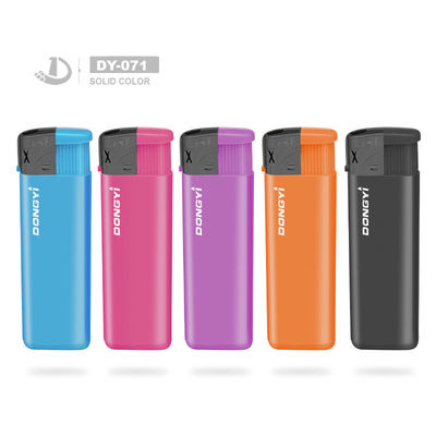Encendedor eléctrico de plástico personalizado con resistencia a los niños y color sólido